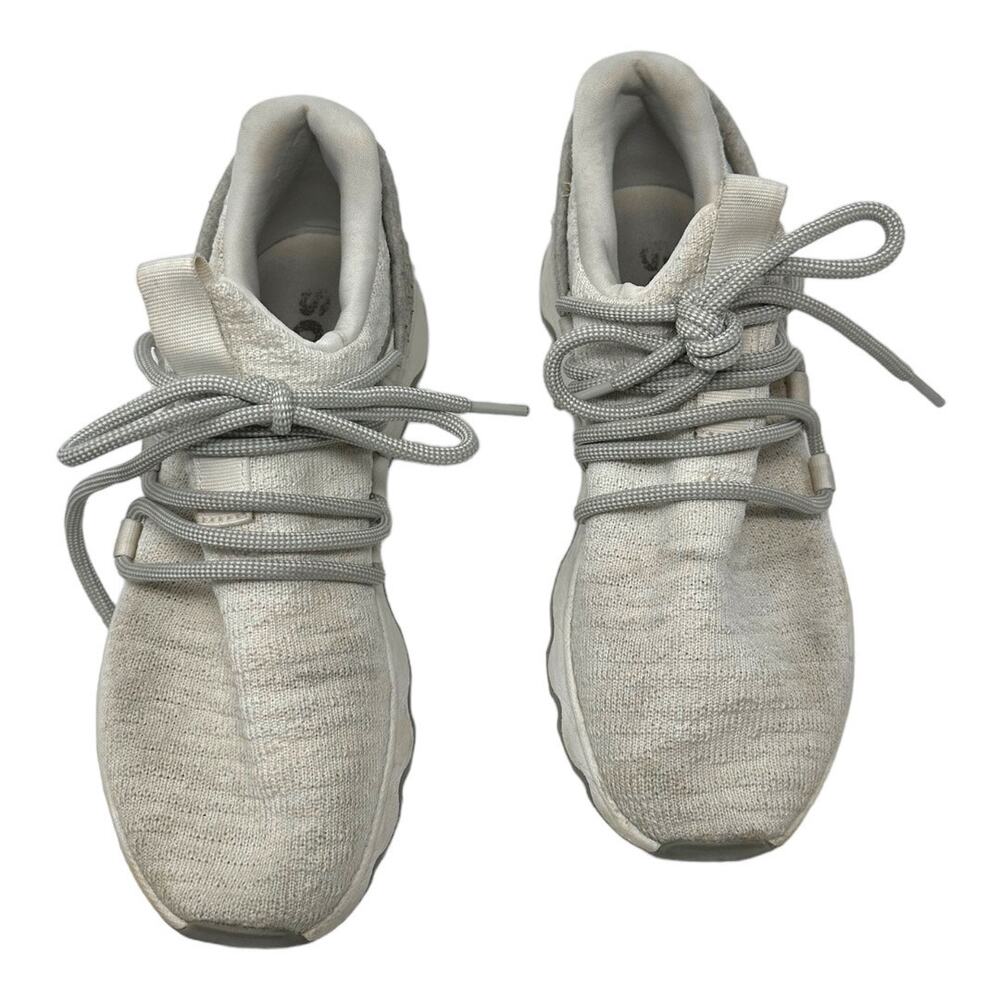 Sorel Kinetic Lace Sneaker Womens Cream Knit Lightweight Comfort Size 7